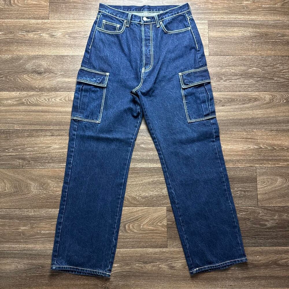 Blue MNML Cargo Jeans